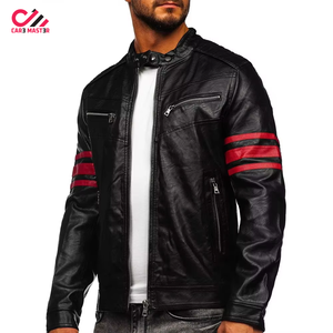Chaqueta de Cuero PU Premium para Hombre, Estilo Motero, Elegante y Duradera, Ropa Exterior de Moda para Venta al Por Mayor OEM - Product Image 3