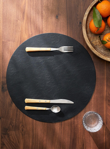 Sets de table ronds en feutre non tissé, diamètre 400 mm, couleur unie, antidérapants, pour la décoration de table à manger, sur mesure - Product Image 4