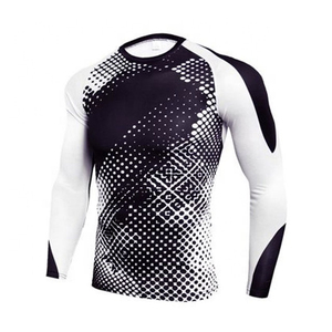 <b>Men</b> Full Sleeve <b>Compression</b> Rash Guard Quick Dry Spandex Polyester Athletic <b>Shirt</b> Sublimation Print - Product Image 2