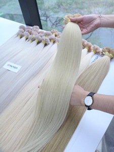 Extensions de cheveux de kératine humaine vierge vietnamienne 100% de haute qualité prix usine toutes les couleurs Super Double extrémités dessinées pointe plate - Product Image 5