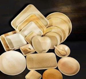 <b>Disposable</b> Areca Leaf Bowls and <b>Plates</b> Set Commercial Food Truck Tableware - Macy - Product Image 2