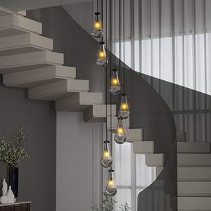 7-Light Adjustable Dining Room Pendant Black Foyer <b>Chandelier</b> <b>Bedroom</b> <b>Chandeliers</b> Large Living Room <b>Chandelier</b> Pendant Lights - Product Image 4