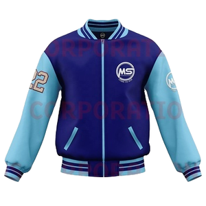 Chaqueta universitaria de satén a prueba de viento transpirable de alta calidad personalizada más vendida para hombres y mujeres estilo callejero - Product Image 1