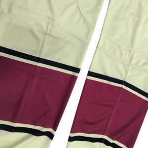 Yellow Maroon Striped Basketball Knee High <b>Leg</b> <b>Warmers</b> Breathable Knitted Adult Sport Socks - Product Image 2