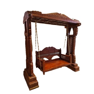 Balançoire en bois de style patrimonial avec finition antique, grand espace d'assise et look classique pour espace de vie, à prix de gros - Product Image 6