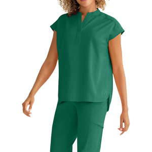 Ensemble de blouses médicales pour femmes, vert émeraude, manches courtes, col en V, pantalon, uniforme d'infirmière d'hôpital - Product Image 1