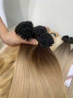 Extensions de cheveux naturels I-Tip NASA, cheveux vierges vietnamiens, double épaisseur, style blond fusion