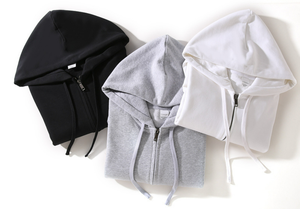Sweat à capuche unisexe en molleton brossé mélangé coton 400 GSM, coupe oversize, poche kangourou, style décontracté streetwear - Product Image 6