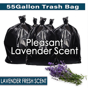 ถุงขยะดำแบบหนาพิเศษ TH GB-018 ขนาด 55-60 แกลลอน 50 ใบ กลิ่นลาเวนเดอร์ สำหรับใช้ในบ้าน สำนักงาน สวน และกลางแจ้ง - Product Image 2