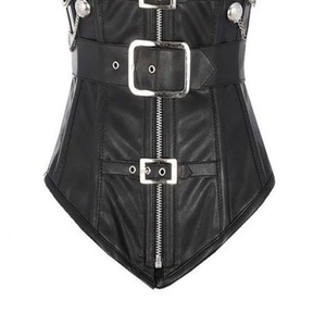 Faja Corsé de Cuero Sintético para Mujer con Cremallera y Diseño de Hebilla, Control Firme, Cincher de Cintura para Uso Diario - Product Image 3