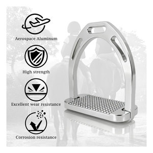 Estribos de Seguridad Reutilizables de Acero Inoxidable Ligeros de Primera Calidad para Montar a Caballo, Saltos y Doma, Compatibles con Montar a Caballo al Estilo Occidental e Inglés - Product Image 2