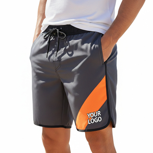 Pantalones Cortos Deportivos para Hombre, Color Gris Naranja, de Secado Rápido, Transpirables, Cintura Alta, con Cordón, Bolsillos, 100% Algodón, Logotipo Personalizado en la Parte Delantera - Product Image 2