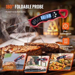 เทอร์โมมิเตอร์ดิจิตอลความแม่นยำสูงสำหรับเตาปิ้งย่าง กันน้ำระดับ IP65 ช่วงการวัด -58 ถึง 572 องศาฟาเรนไฮต์ เครื่องมือทำอาหารสำหรับบาร์บีคิว ใช้เวลาวัดเพียง 3 วินาที - Product Image 3