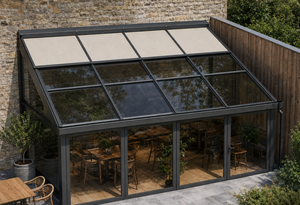 Auvent rétractable motorisé pour extérieur, voile en acrylique, structure en aluminium, protection UV, système d'ombrage pour toit de véranda, pour patio - Product Image 2