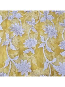 Tela de Poliéster con Bordado Floral Elegante y Malla de Encaje, Calidad de Exportación, para Vestidos de Novia, Trajes de Moda - Product Image 6