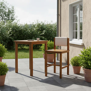 Chaise de bar Nico de style mid-century moderne, best-seller, en bois, avec dossier rembourré, pour salle à manger, café, restaurant, hôtel, qualité supérieure, solide - Product Image 4