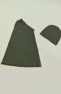 Islamic One Piece Swim Brief 4 Piece Set <b>Leopard</b> Plaid Letter <b>Print</b> Full Coverage Muslim Women Swimwear Anti UV - Product Image 3