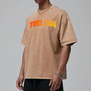 Camiseta de Hombre de Gran Tamaño, Estilo Hip Hop, Lavado Ácido, Vintage, 180 GSM, 100% Algodón, Secado Rápido, 3D - Product Image 6