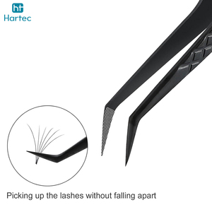 New Arrival Best Price Stainless Steel OEM ODM Service Best Supplier Premium Quality With Own Logo Eyelash Extension Tweezers - Product Image 3