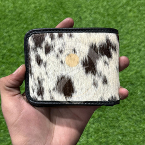 Wholesale Genuine Hair On Hide <b>Wallet</b> Mens <b>Compact</b> Cash Holder Handmade Premium Cowhide Leather Material - Product Image 5