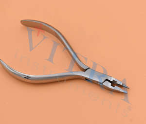 Pince à former des boucles en tweed avec coupe-fil intégré, en acier inoxydable, pour la pliage d'anneaux orthodontiques, avec pointes en carbure de tungstène - Product Image 1