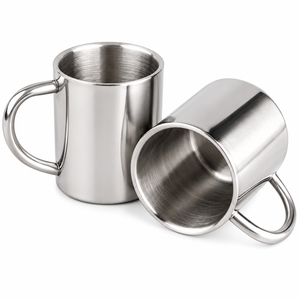 Custom Logo <b>Double</b> <b>Wall</b> Stainless Steel <b>Mug</b> Insulated Metal Coffee Cup Eco Friendly Blank Camping Tumbler With Handle - Product Image 3