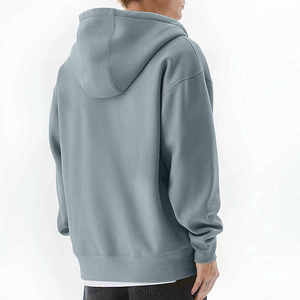 Hoodie Homme Oversize Séchage Rapide Style Unique 100% Coton Teint Uni Basique Style Urbain pour l'Hiver - Product Image 2
