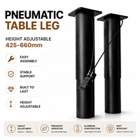 Matériel de levage pneumatique à double colonne à ressort à gaz - Bureau debout réglable en hauteur en aluminium robuste pour atelier extérieur et bureau