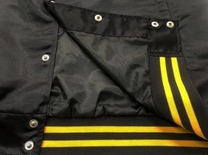 Top Trending Black Oversized Baseball Varsity Jacket for Men Winter Warm Reversible Windproof Fleece Lining Stand Collar Jacket - Product Image 3