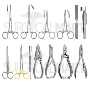 Juego de 13 Instrumentos Profesionales de Podología – Kit de Quiropodia y Cuidado de Pies de Acero Inoxidable de Grado Quirúrgico MEDESA - Product Image 1