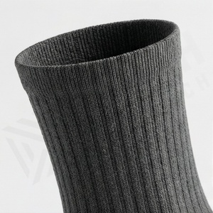 Crew <b>Socks</b> Solid Black Knitted Polyester Spandex Breathable <b>Running</b> Athletic <b>Socks</b> for Adults Spring Season - Product Image 4