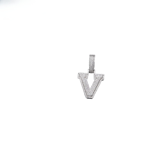 Dropshipping Fine Hip Hop Jewelry <b>Mens</b> Gift Gold 925 Sterling <b>Silver</b> VVS Moissanite Iced A To Z Letter Initial <b>Pendant</b> - Product Image 2