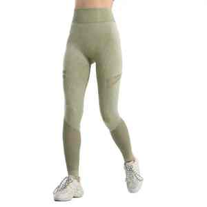 Leggings de Yoga OEM Personalizados de Cintura Alta Sin Costuras para Mujer, de Secado Rápido, con Efecto Push-Up y Compresión, para Gimnasio y Fitness - Product Image 5