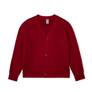 Women's Knitted V-neck <b>Cardigan</b> Long Sleeve Solid Color Casual Winter Button Front Regular Fit Full Sleeve 100% Acrylic - Product Image 4