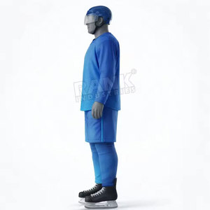 Uniforme de hockey sur glace 100% polyester respirant, service de sublimation OEM disponible, nouveau en stock - Product Image 4