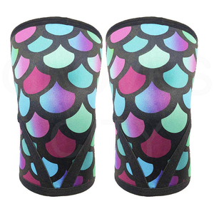 Hot Selling Professional Quality Neoprene Men's Knee Sleeves <b>Set</b> Sublimation <b>Weight</b> <b>Lifting</b> Thick Compression Knee Sleeve - Product Image 6