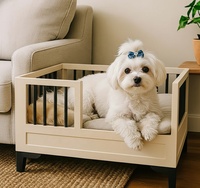 Meubles de lit pour chien de luxe écologiques |   Lit pour animaux de compagnie en bois et acier durable pour chiens et chats |   Meubles pour animaux de compagnie modernes