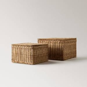 Caja de almacenamiento plegable de ratán, organizador tejido para el hogar, cajas de varios tamaños para múltiples usos - Product Image 2