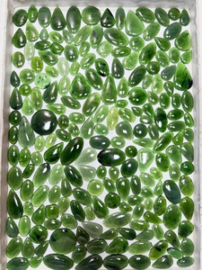 Pierre précieuse serpentine, lot en gros de cabochons de serpentine naturelle, pierres précieuses en vrac de tailles variées pour pendentifs en macramé, bagues, colliers - Product Image 1
