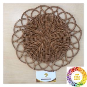 Set de table décoratif en rotin tressé à la main, élégant accent de table pour la maison, les restaurants, les cafés et les événements - Product Image 2