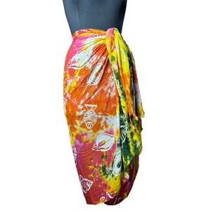 Pareo de Playa Tie Dye al por Mayor para Mujer, Sarong, Pañuelo Envolvente, Pareo Hecho a Mano con Estampado de Bloques, Pareo de Algodón, el Más Vendido - Product Image 3