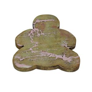 Ensemble de quatre sous-verres en bois et en résine de forme ronde en bois naturel et couleur verte Utilisation de table durable pour la décoration de la cuisine - Product Image 6