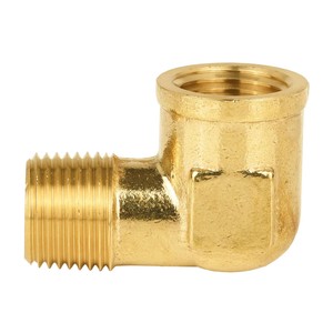 Codo de latón forjado macho x hembra (AOL-021) con rosca NPT de 90 grados para fontanería y suministro de agua - Product Image 6