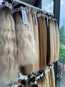 Luxury Wholesale High Quality Natural Wave 100% Virgin Remy Vietnamese Hair Extensions Machine Double Weft Bulk Hair Dyed HAIR - Product Image 1
