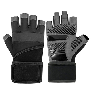 Guantes de Ejercicio Ligeros y Ajustables con Correa para la Muñeca, Medios Dedos Descubiertos, de Secado Rápido y Antideslizantes para Levantamiento de Pesas en Casa o Gimnasio - Product Image 2