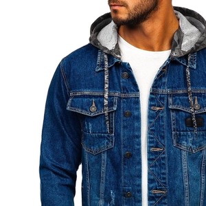 Veste en jean personnalisée pour homme, respirante, écologique, en polyester/nylon, coton lourd lavé, style streetwear décontracté, fabrication OEM - Product Image 5