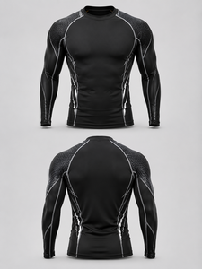 Camiseta de Manga Larga WEAVEON para Hombre, 180g, Spandex/Nylon, Transpirable, con Estampado Digital, Logotipo Frontal, Servicio OEM con Detección de Agujas - Product Image 4