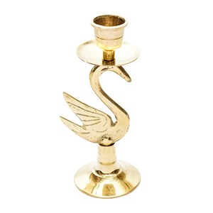 Designer Swan Shape Gold Metal <b>Candle</b> Stand Decorative Accent Suitable For Bedroom Decor For Warm And Cozy Ambience From India - Product Image 2