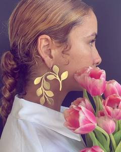 Pendientes de Aro de Latón de Moda, Estilo Vintage, para Bodas, Fiestas, Tendencia de Lujo, Boho, Joyería Étnica para Mujer - Product Image 1