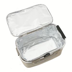 Panier de pique-nique isotherme pliable en tissu Oxford avec doublure en aluminium épaisse pour le camping en plein air et le rangement - Product Image 6